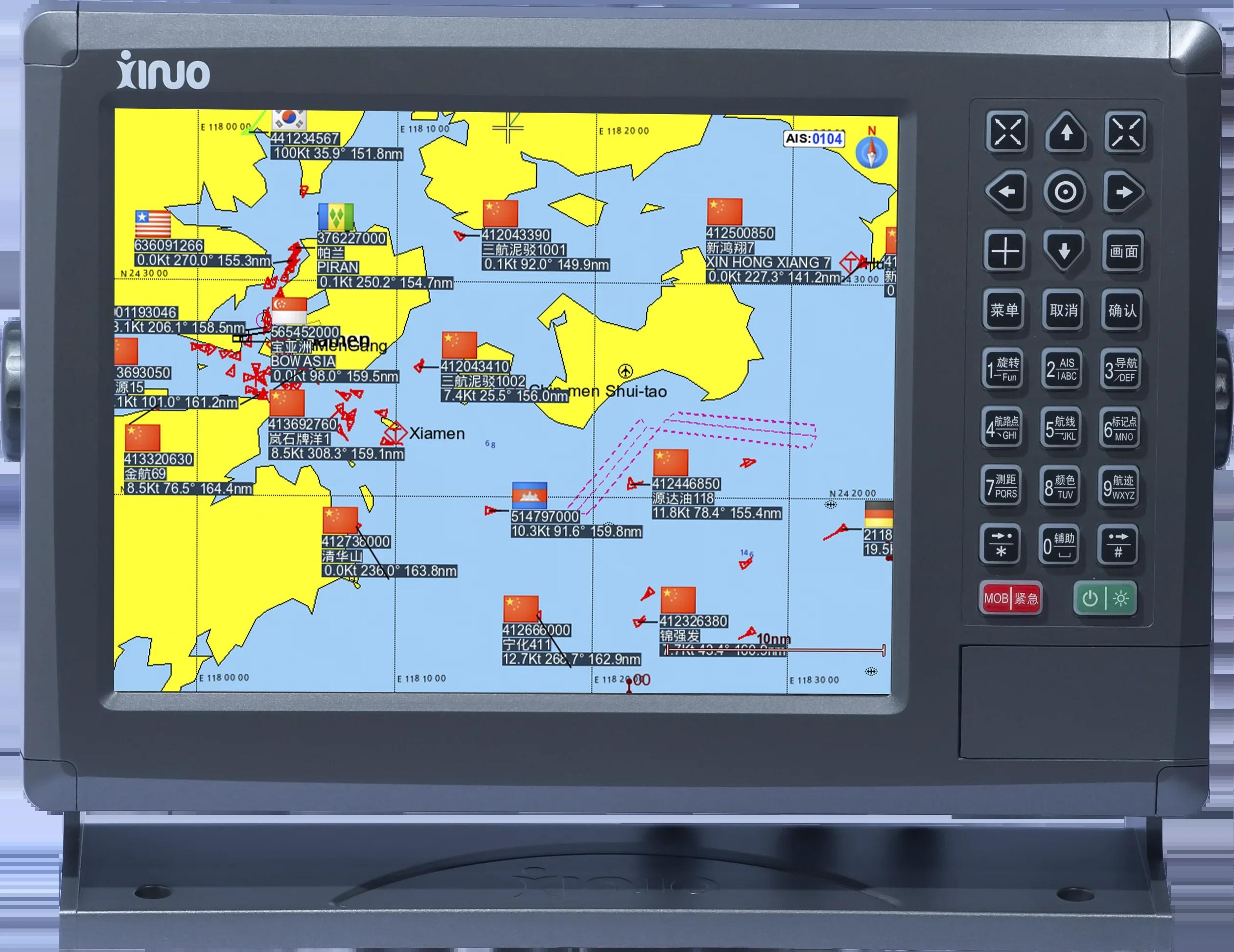  ׺ GPS Ʈ ÷, AIS Ŭ B ޺, XINUO XF-1069B 10 ġ TFT LCD , CE IMO NMEA0183 ̽, IP65